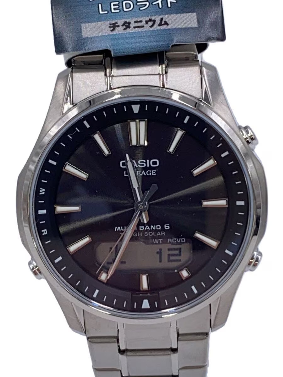 CASIO LINEAGE LCW-M100TSE-1AJF Black Solar Radio Wrist Watch Men's