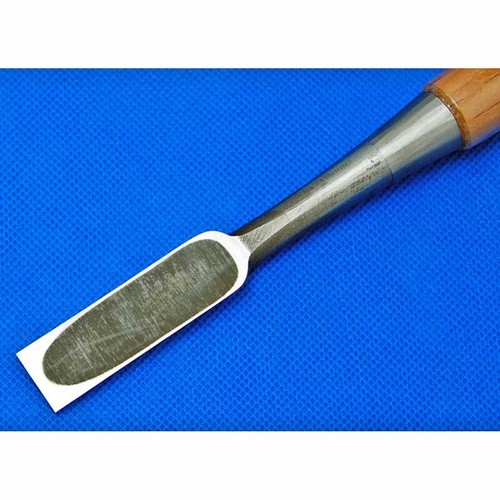 Tasai Oire Nomi Japanese Bench Chisel Polished Finish Blue Steel Red Oak 田斎 追入鑿 - Afbeelding 36 van 63