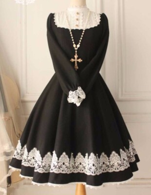 white christmas dresses Rose Girl ~ Classic Lolita JSK Button Dress by Dawn and Morning Dew