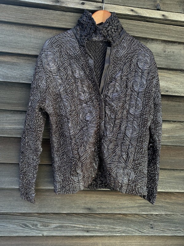 UBU Textured Puffy Reversible Jacket NWT In Brown /Silver