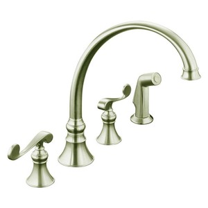 Kohler Revival 4 Hole 2 Handle Standard Kitchen Sink Faucet