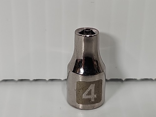 Craftsman ¼ Drive 6 Point Chrome Shallow 4mm Socket USA - Picture 3 of 7