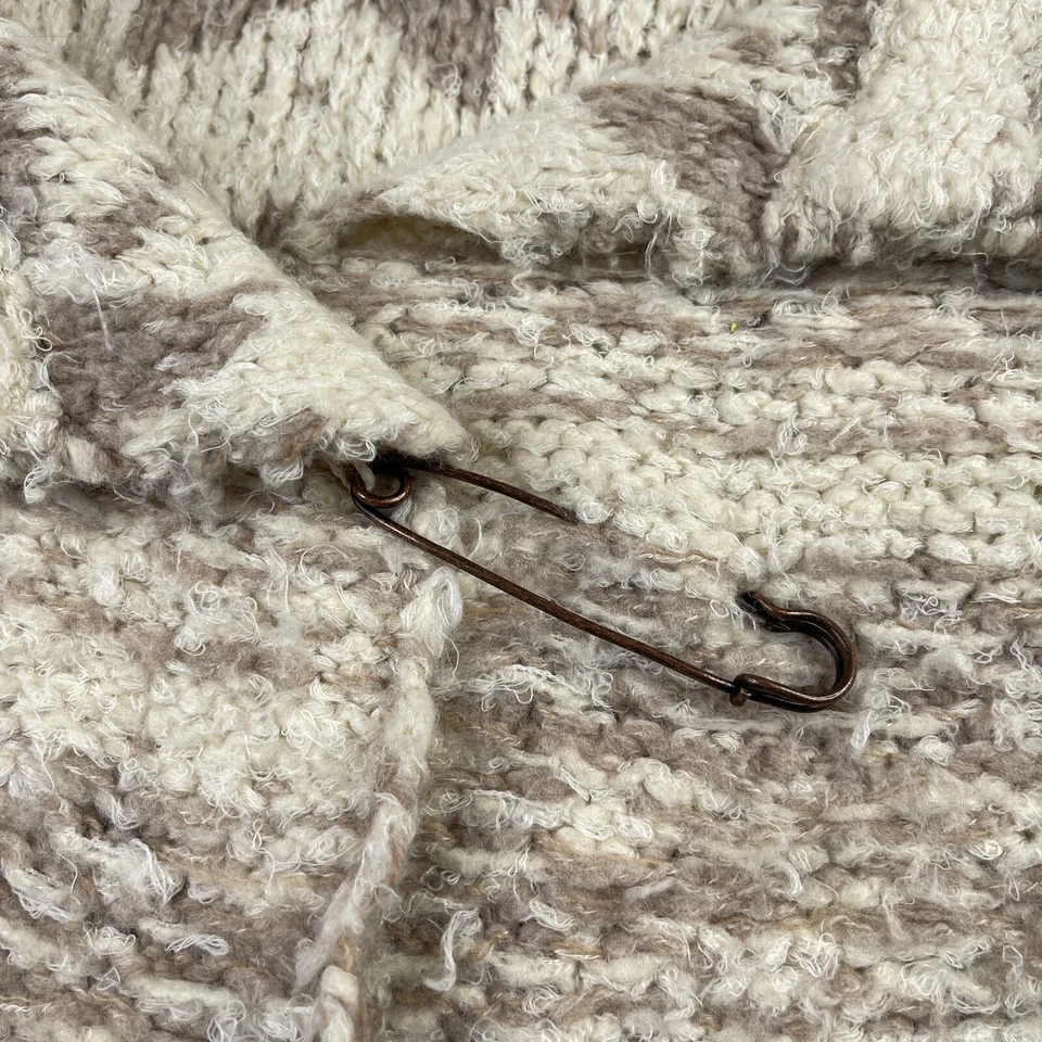 Sleeping on Snow Anthropologie Sweater Womens Small Tan Chunky Knit Cardigan - Image 3 of 4