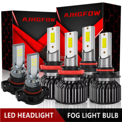 Para For Dodge Charger 2011-2014 Faros LED Hi/Lo Beam +Kit de luces antiniebla