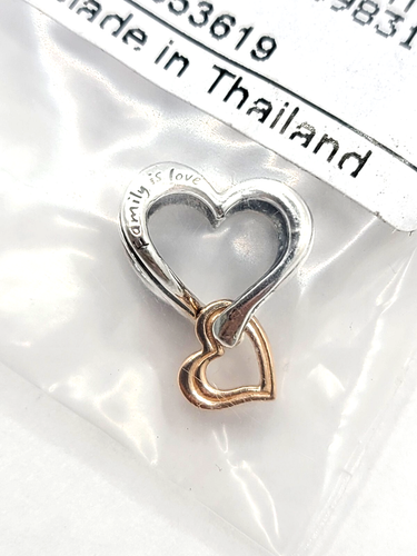 Authentic Pandora Charm, ROSE Openwork Infinity Heart, #782642C00. Silver