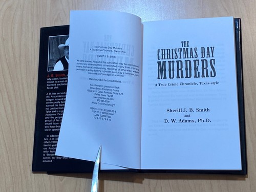 True Crime Story of a Texas Murder The Christmas Day Murders Signed Sheriff Book - Picture 7 of 8