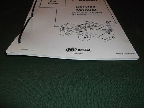 BOBCAT BOX BLADE SHOP SERVICE REPAIR WORKSHOP MANUAL 6901436 - Picture 5 of 5