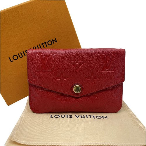 Authentic LOUIS VUITTON Curieuse Monogram Empreinte Wallet M60735 Red #36635863