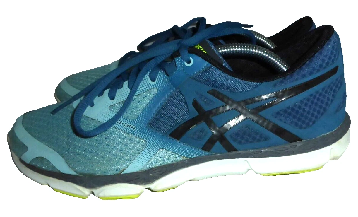 ASICS SCARPE DA GINNASTICA UOMO BLU SINTETICHE STRINGATE TAGLIA UK 9 5 EU 44 US 10 OTTIME CONDIZIONI