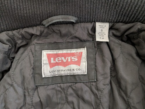 Chaqueta LEVIS Para Hombre S Negra Denim Camionero Cuello Simulado Bolsillos a Presión Informal Motociclista - Imagen 10 de 14