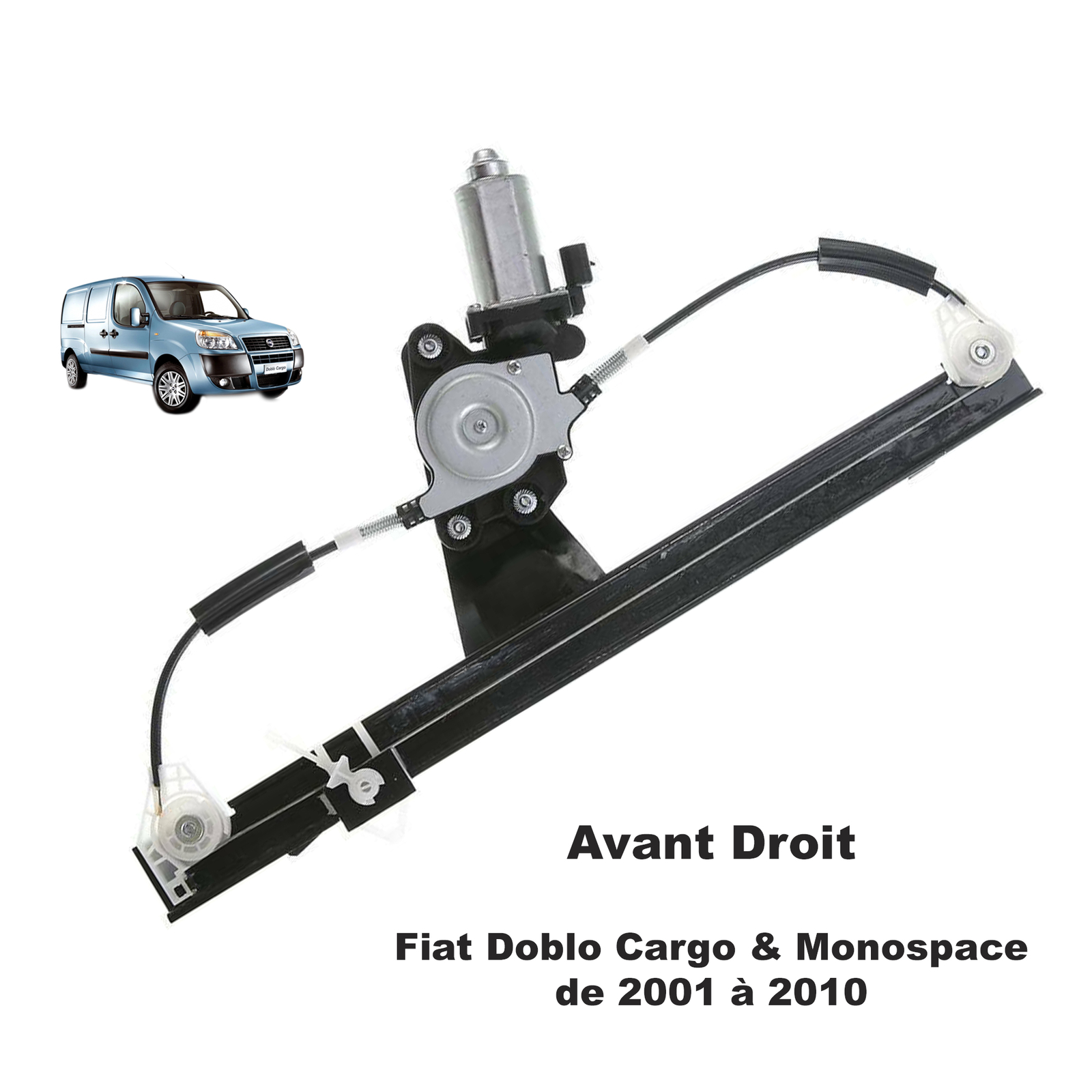 Moteur lève-vitre Fiat Doblo avant droit pour retrouver le confort des trajets quotidiens - 3