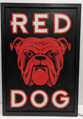 Large 1994 Miller Red Dog Beer Lighted Sign 32x22