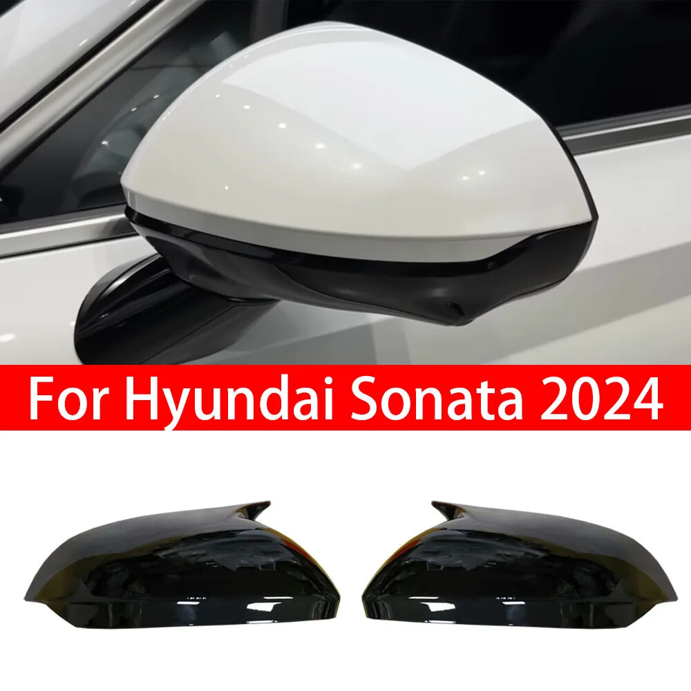 For Hyundai Sonata 11th 2024 2x Rearview Side Mirror Cover Wing Cap Trim Add on