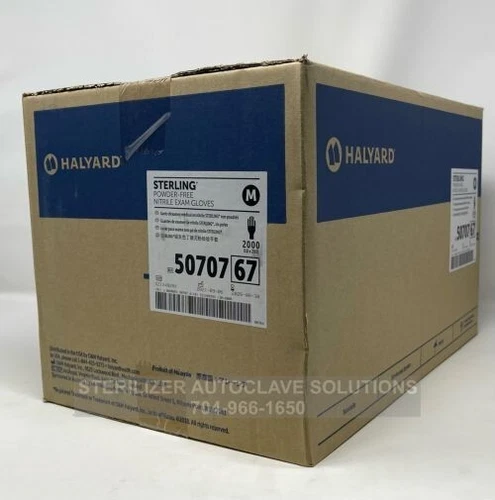 Halyard Sterling* Nitrile Exam Gloves 50707 - CASE of 2000 MEDIUM