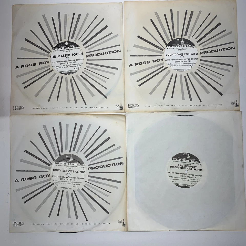 Lot of 16 10"LP Chrysler Corp.  ROSS ROY RCA Training Material Foto 4 de 4