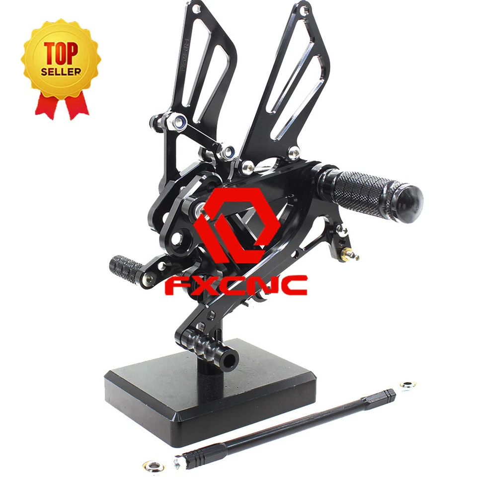 Reposapiés negro para Kawasaki Ninja ZX6R ZX636 ZX9R 1999 2000-2002 Foto 2 de 4