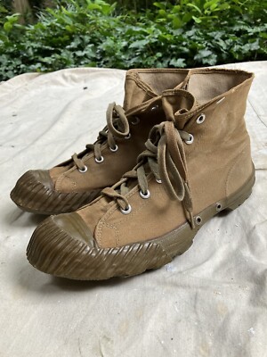 Vintage 1940s Converse Lakestream Wading Boots Shoes sz 12 Olive Green USA  As Is