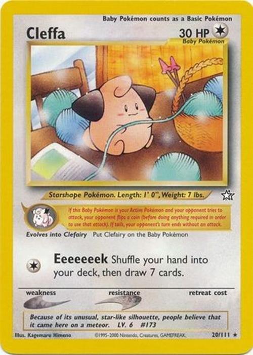 Cleffa - 20/111 - Pokemon Neo Genesis Unlimited Rare Card WOTC NM