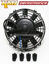 High Performance 8" ATV UTV Black Electric Radiator Cooling Fan w/ Mounting Kit