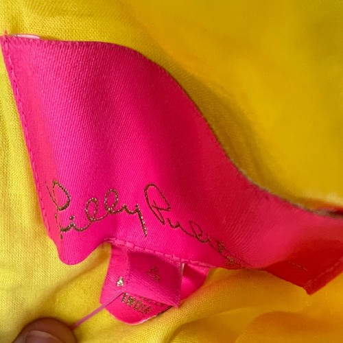 Lilly Pulitzer Asteria Babydoll Dress Daisy Eyelet Yellow Cotton Size 4 NWT $238 - Picture 8 of 12