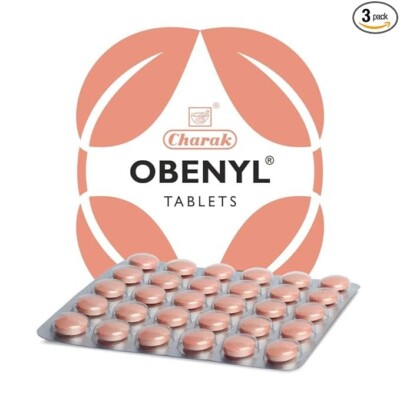 Charak OBENYL (60 Tablets) Ayurvedic Herbal for Weight Management & Obesity F/S.