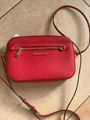 MiCHAEL KORS - Cross over Tasche - Camera Bag - rot gold - Saffiano Leder - TOP