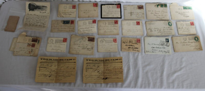 Collection of Letters Telegraphs 1890s Baltimore MD Wedding Family Hotel Bank