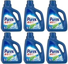 Purex Liquid Laundry Detergent, Mountain Breeze, 75 Fluid Ounces, 57 Loads Pk 6