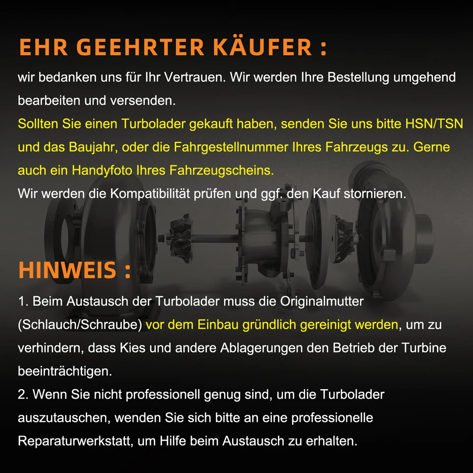 Turbolader für VW T5 2.5 TDI Multivan V Transporter V 128 KW 174 PS 070145701H - Bild 2 von 4