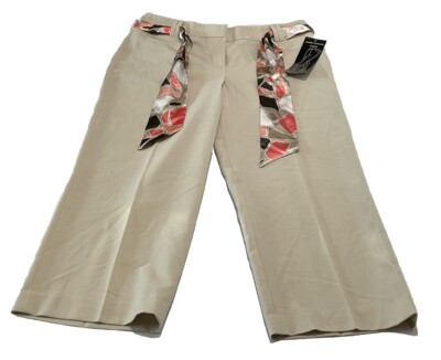 Larry Levine  Stretch Crop New Stone Pants Women s Vend Style Size 6