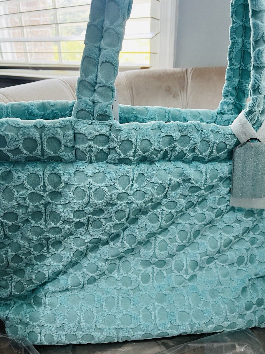 NWT Coach CT764 Large Tote Travel Bag In Signature Terry NWT Coach CT764 Large Tote Travel Bag In Signature Terry