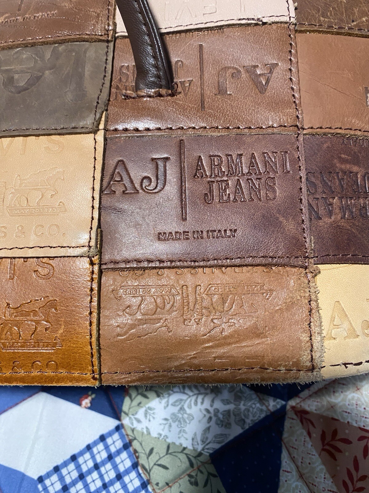 Leather Conserve Patch Work Purse - image 6