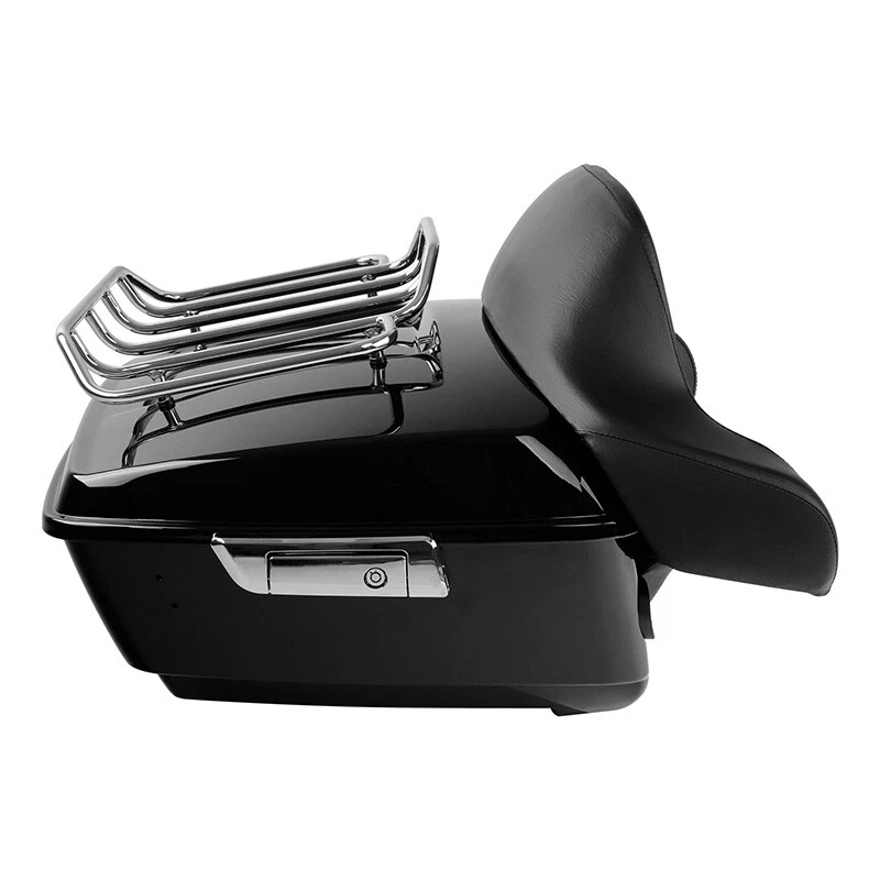 13.7" King Trunk Backrest 2 Up Rack Fit For Harley Touring Electra Glide 14-25 - Image 2 of 4