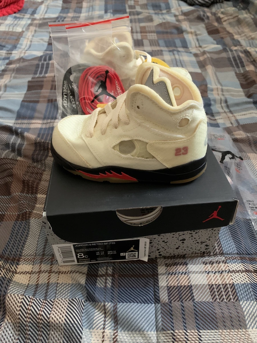 Nike Air Jordan 5 Retro Offwhite Sail Size 8C New in Box NIB Air