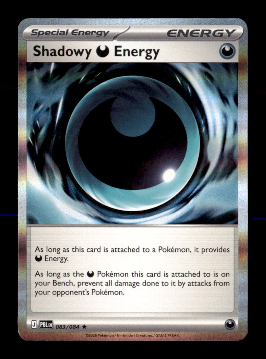 Shadowy Darkness Energy 083/084 Holo Rare Pitch Black Pokemon Near Mint