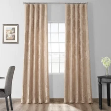 Designer Damask Curtains for Room Decoration 96 Inches Long Faux Silk Room Darke