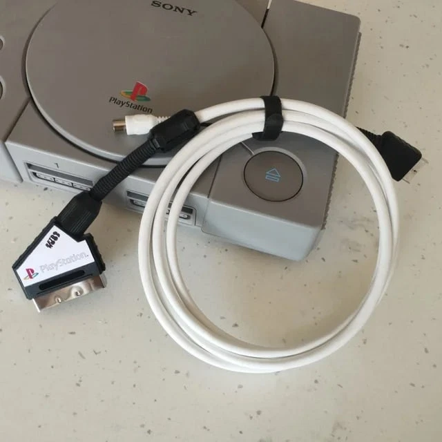 Cable RGB SCART Premium para Sony PlayStation PS1 CSync -Dual PCB -Cobre Real