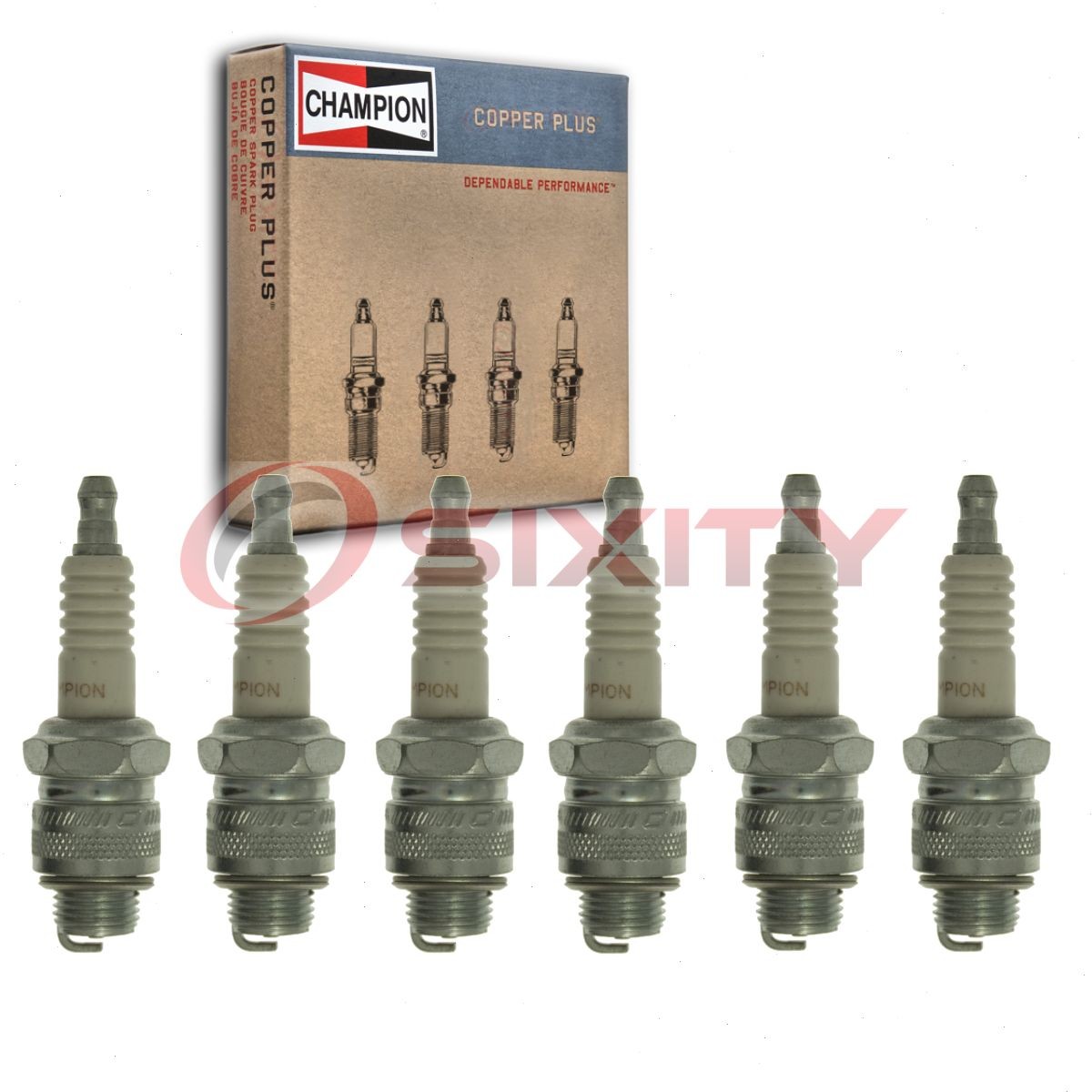 6 pc Champion Copper Plus Spark Plugs for 1948 Tucker 48 Ignition Secondary  ip