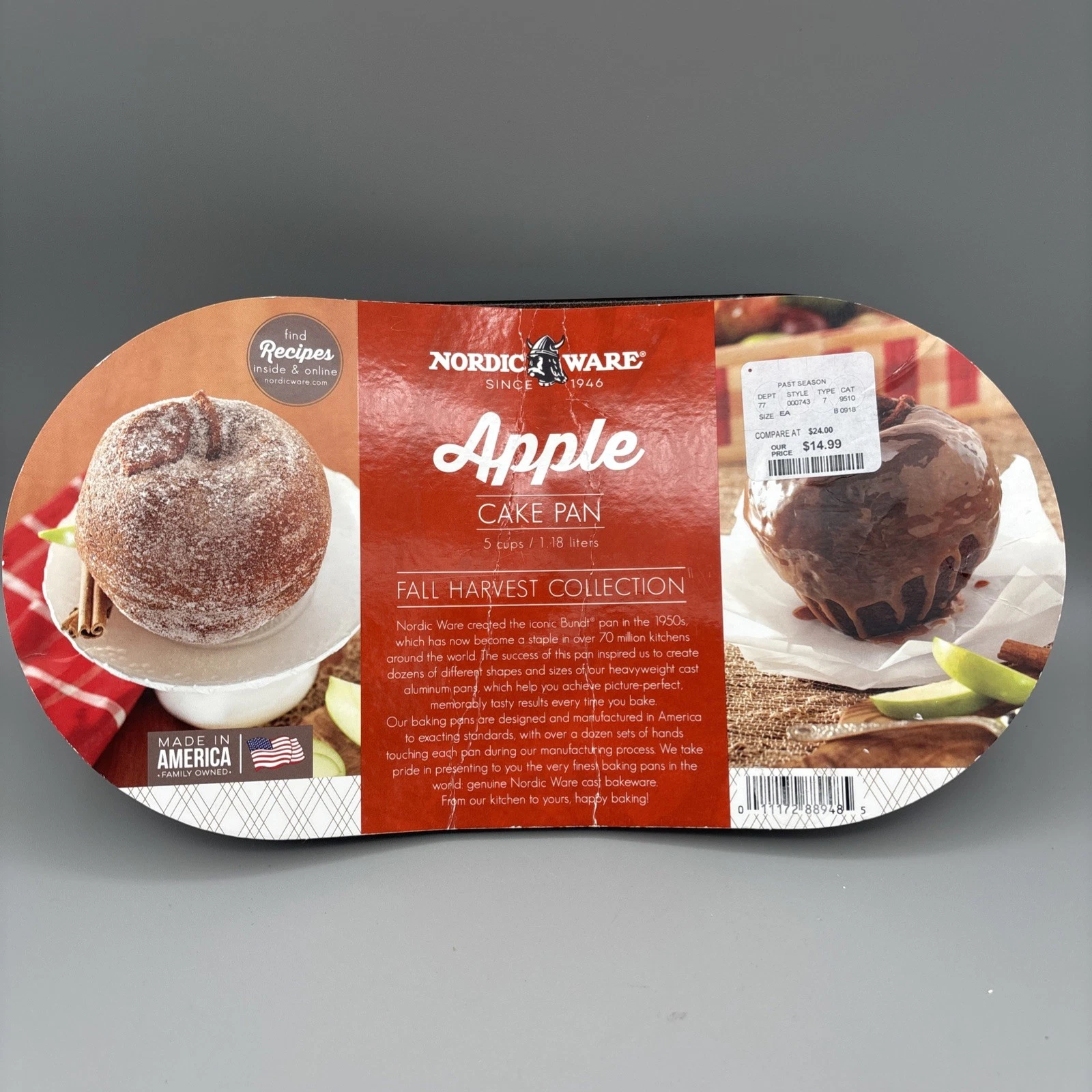Nordic Ware Apple Cake Pan - 5 Cup Capacity - Cast Aluminum - Made In The USA
Opens in a new window 