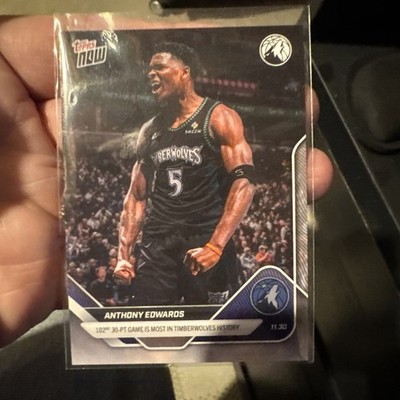 2026 Topps Now Anthony Edwards Minnesota Timberwolves Exclusive #AEFN 5000 3/25