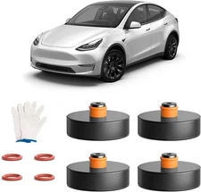 4PCS Lifting Jack Pad for Tesla Model Y (New Y Juniper)/3/S/X L, Black 