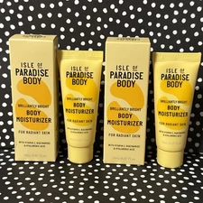 Isle of Paradise Brilliantly Bright Body Moisturizer 20ml Travel Sz X2