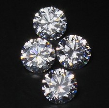 Round Loose CVD Diamond 4 Pcs Lot Lab Grown 1.20 Ct IF Clarity 5 mm Certified