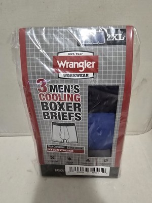Wrangler Work Wear 3 Men's Cooling Boxer Briefs 2xL