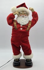 JINGLE BELL ROCK SANTA Vintage 1998 Animated Dancing Musical Original Box-WORKS!