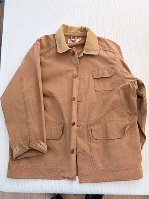 Vintage Filson Canvas Tin Cloth Hunting Jacket Size Large Made In USA