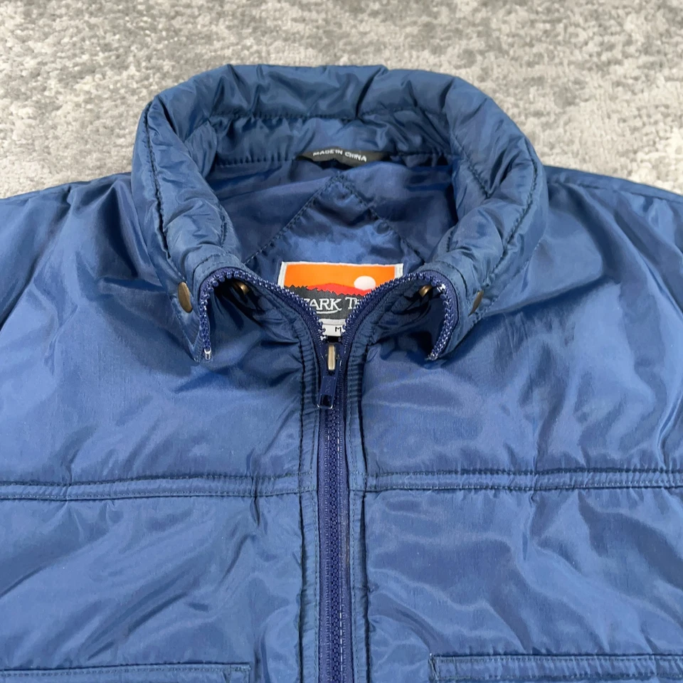 Vintage Ozark Trail Puffer Vest Mens Medium Blue Full Zip 90s Y2K Hiking Outdoor - Image 2 of 4
