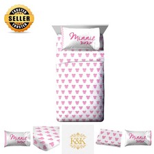 Minnie Mouse Kids Sheet Set - Ultra-Soft 3-Piece Twin Bedding for Sweet Dreams