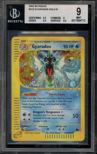 Pokemon Gyarados Skyridge Holo Rare #H10 BGS 9 Mint