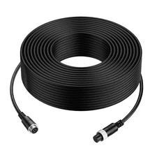 50FT 15M Car 4-Pin Aviation Video Extension Cable for CCTV Rearview Camera Tr...
